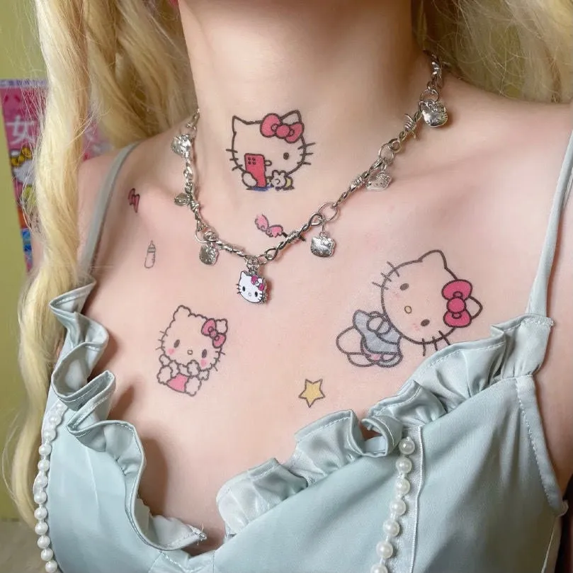 Kawaii Kitten Temporary Tattoo Pack