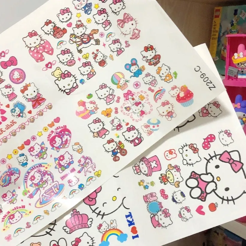 Kawaii Kitten Temporary Tattoo Pack