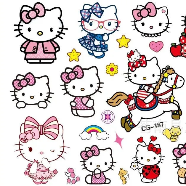 Kawaii Kitten Temporary Tattoo Pack