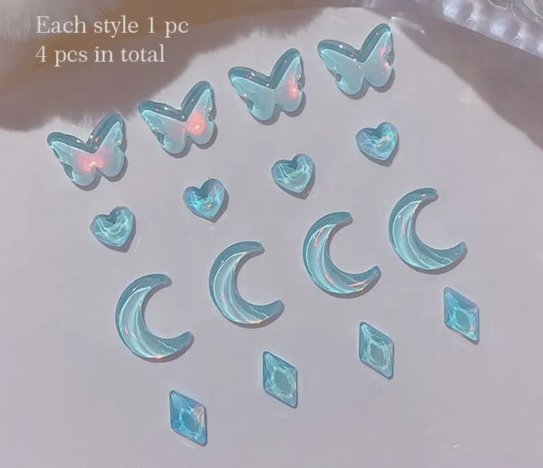 Kawaii Nail Art Sticker Gems