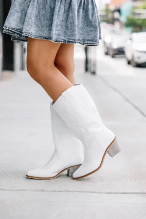 Know It Well White Western Boots