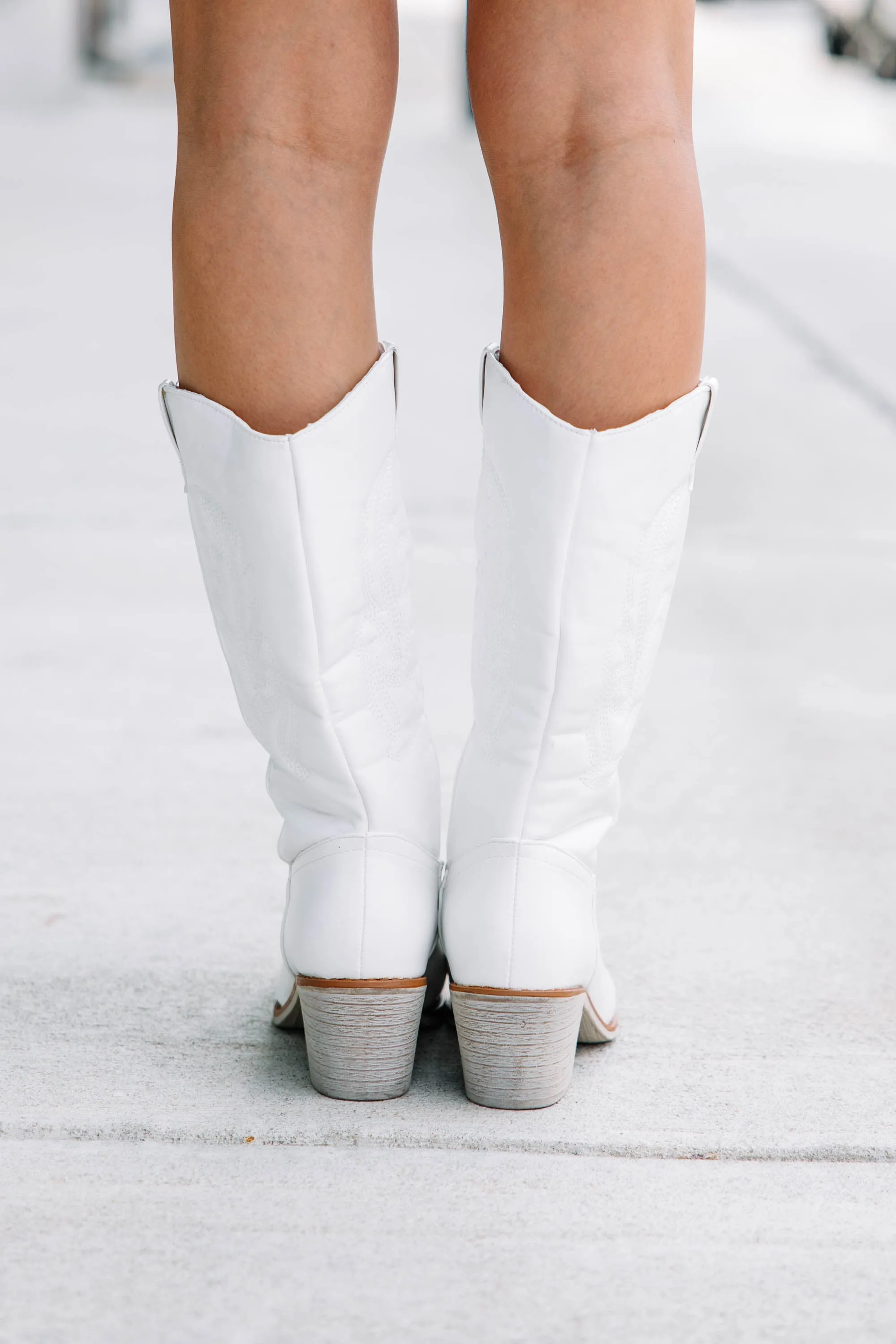 Know It Well White Western Boots