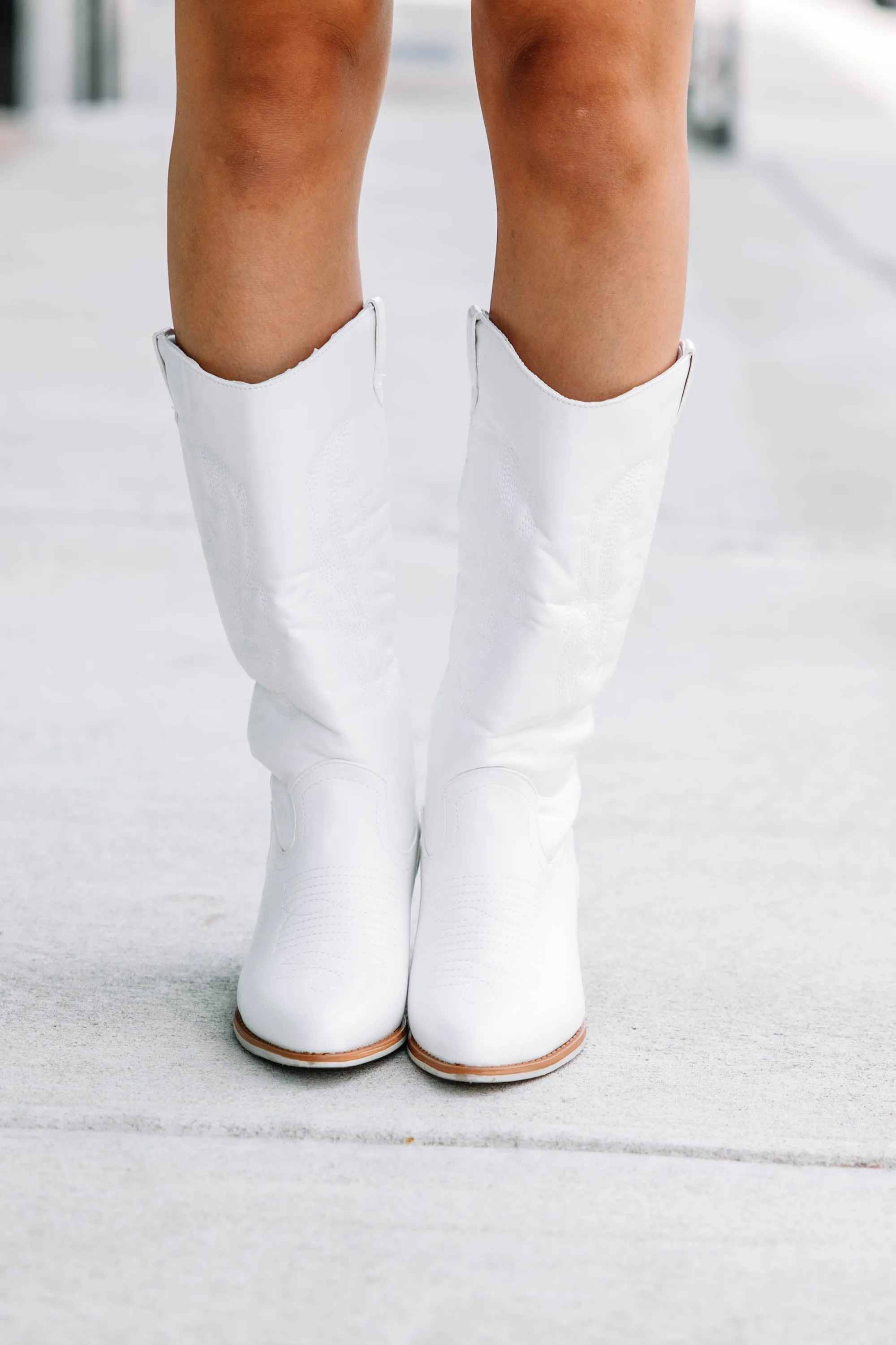 Know It Well White Western Boots