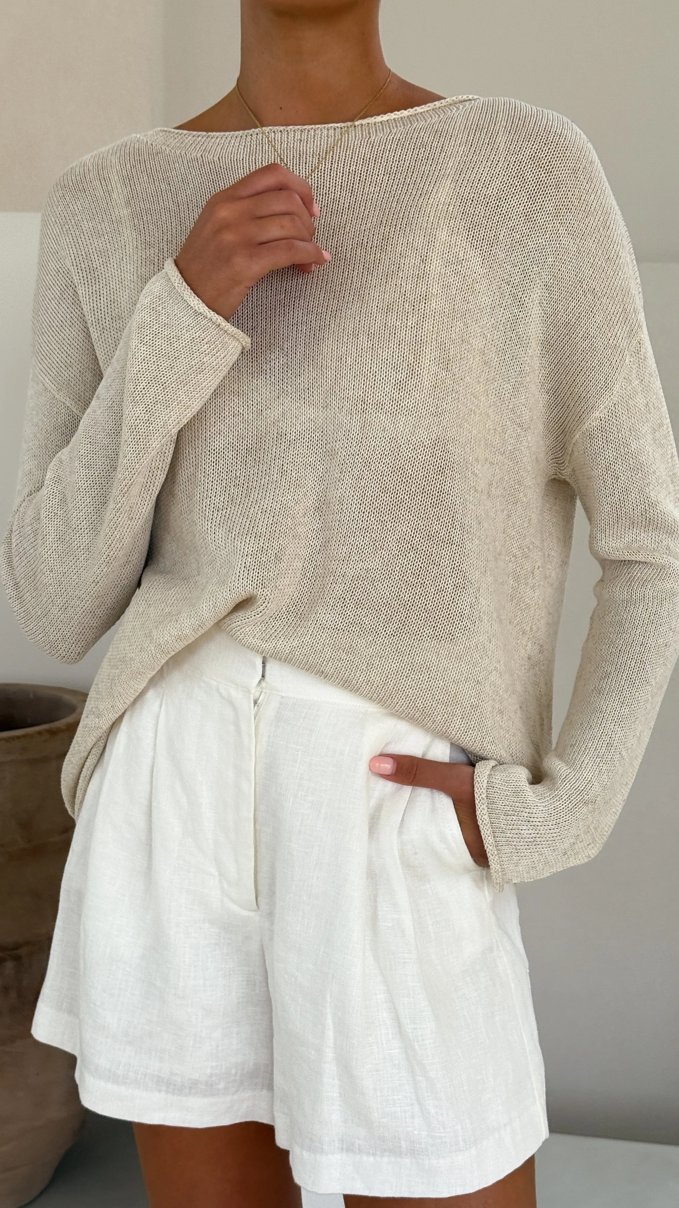 Lakoa Knit Top - Natural Billy J