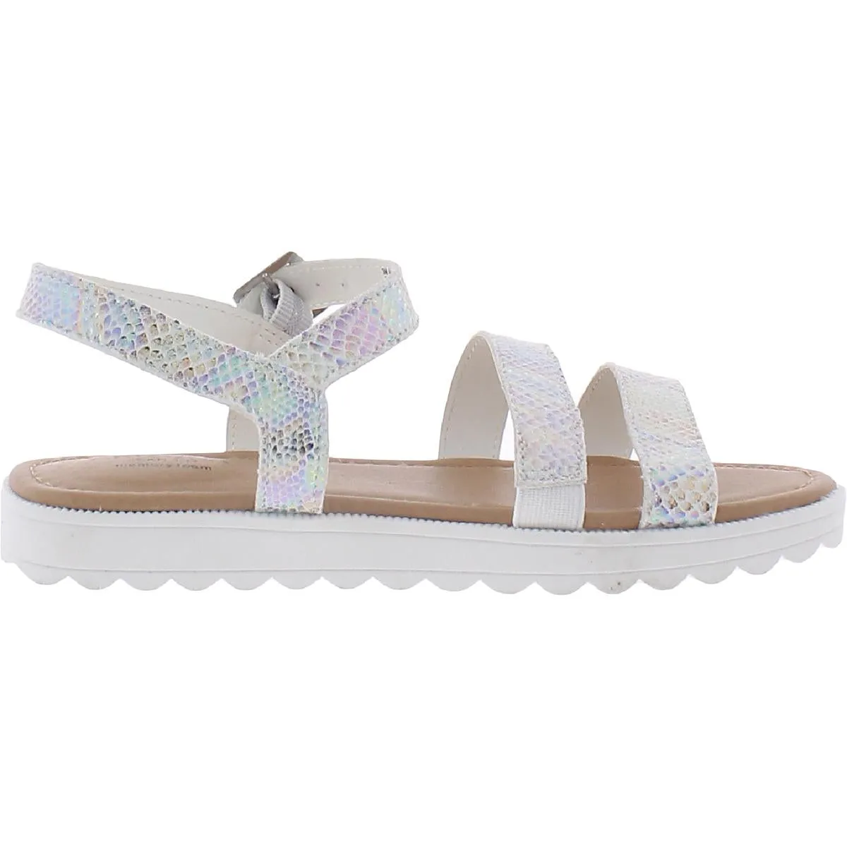 Lido Girls Metallic Slingback Flat Sandals