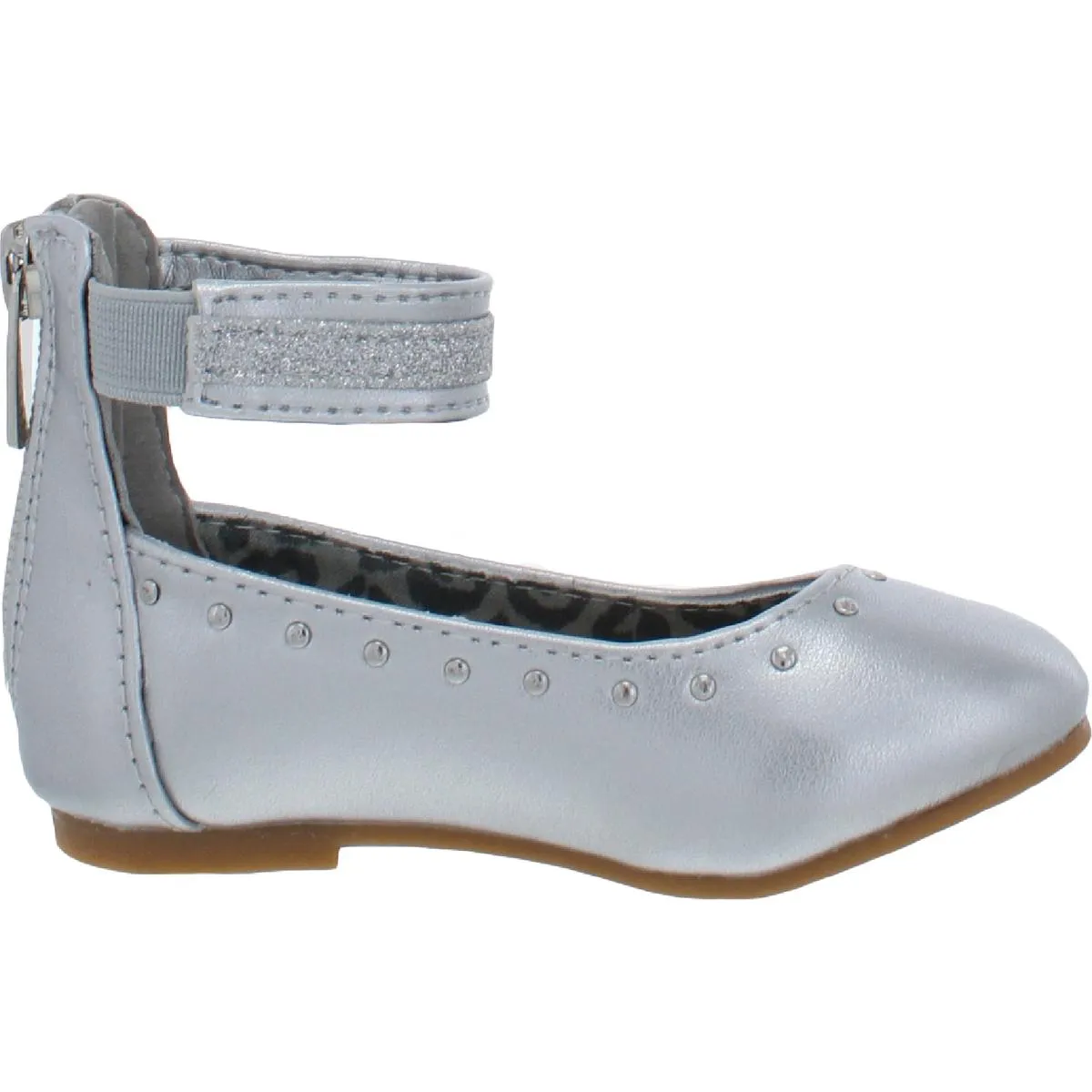 Lil Mimi Girls Glitter Metallic Ballet Flats