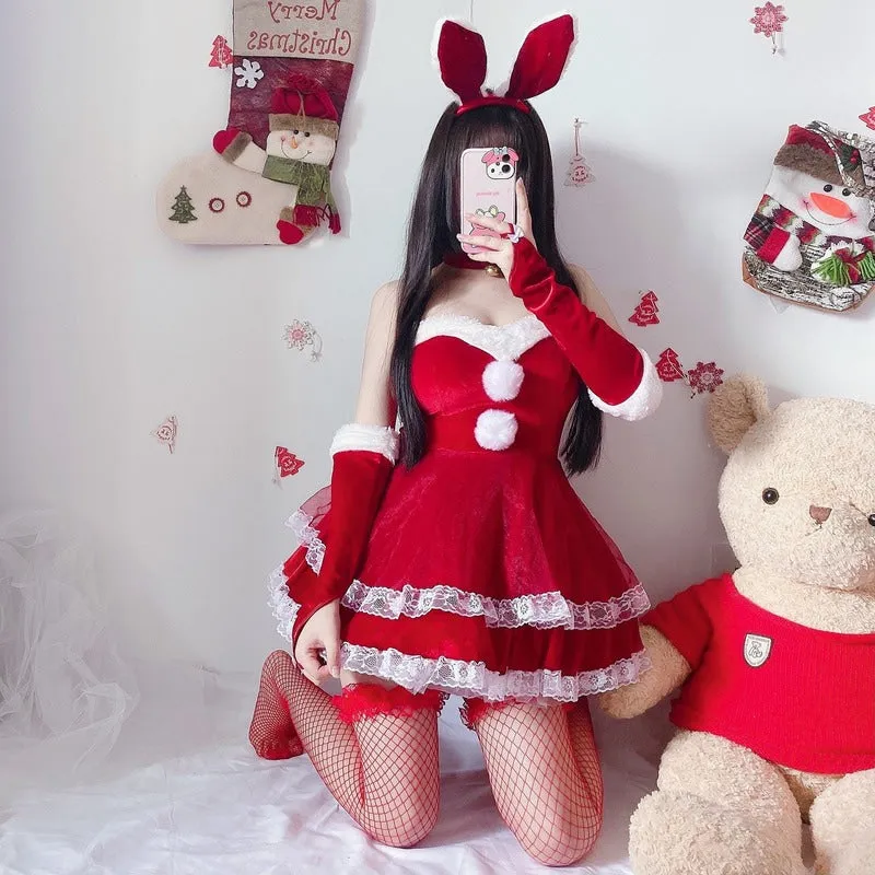 Luxury Santa Bunny Dress Set