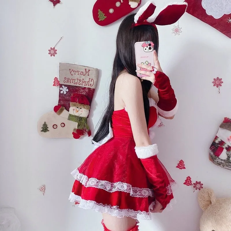 Luxury Santa Bunny Dress Set