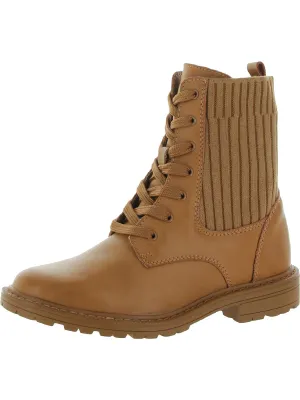 Lydell Mini Girls Zipper Leather Combat & Lace-up Boots