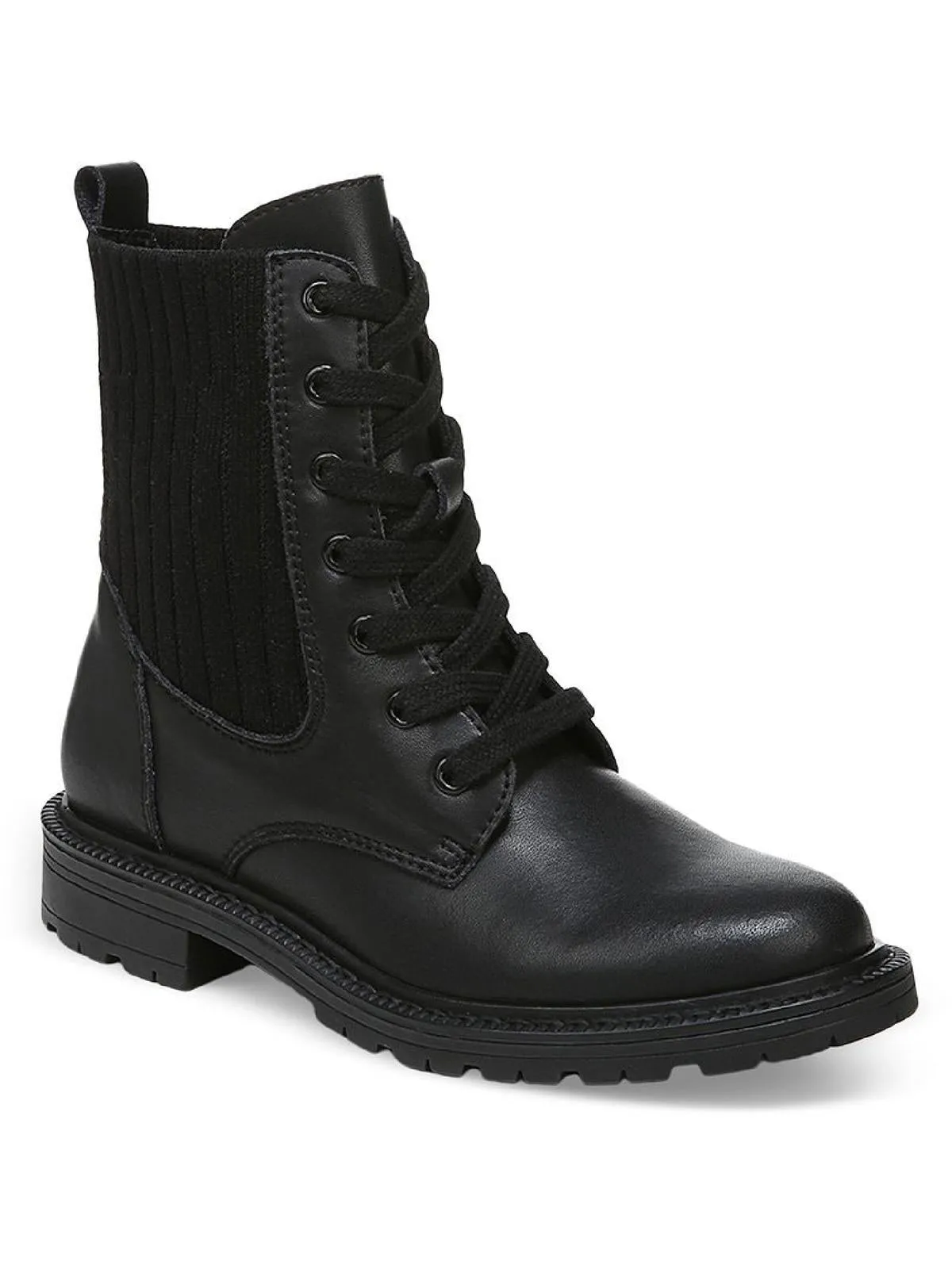 Lydell Mini Girls Zipper Leather Combat & Lace-up Boots