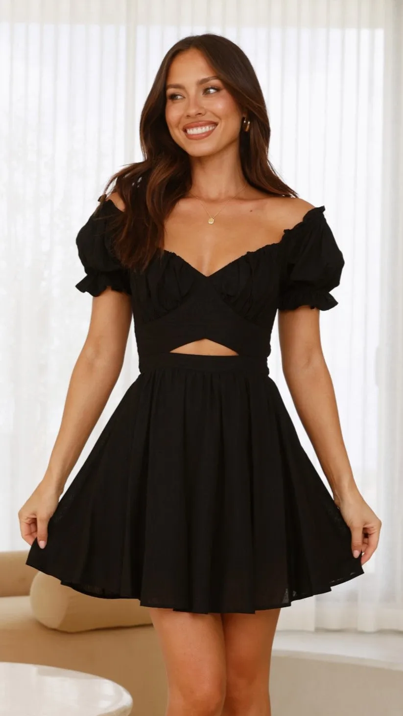 Magnolia Mini Dress - Black Billy J