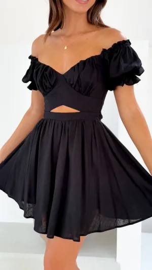 Magnolia Mini Dress - Black Billy J