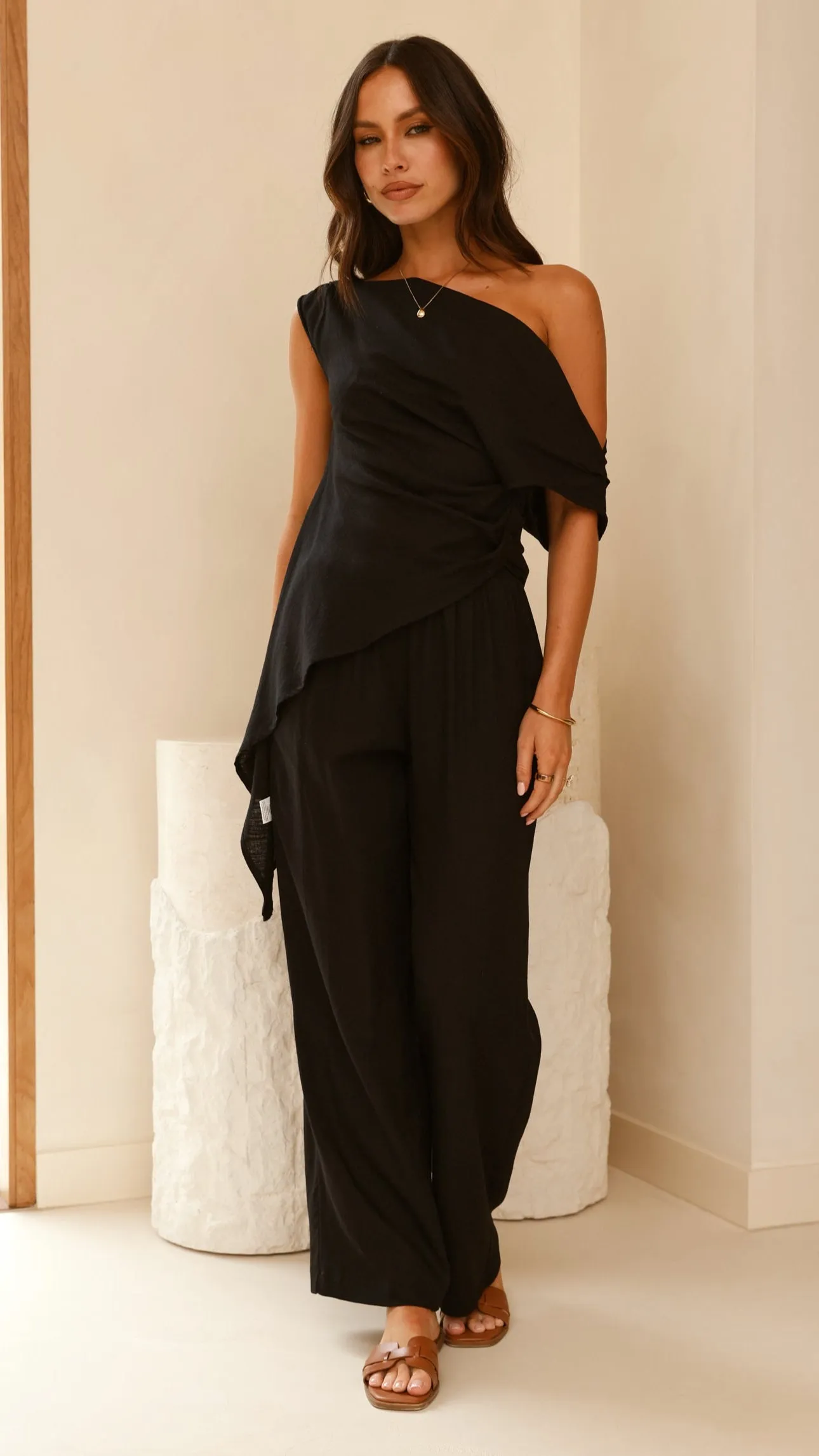 Malena Tunic Top - Black Billy J