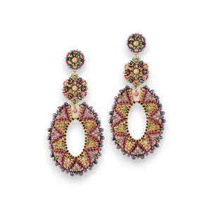 MIGUEL ASES - CRYSTAL MIYUKI BEAD EARRINGS