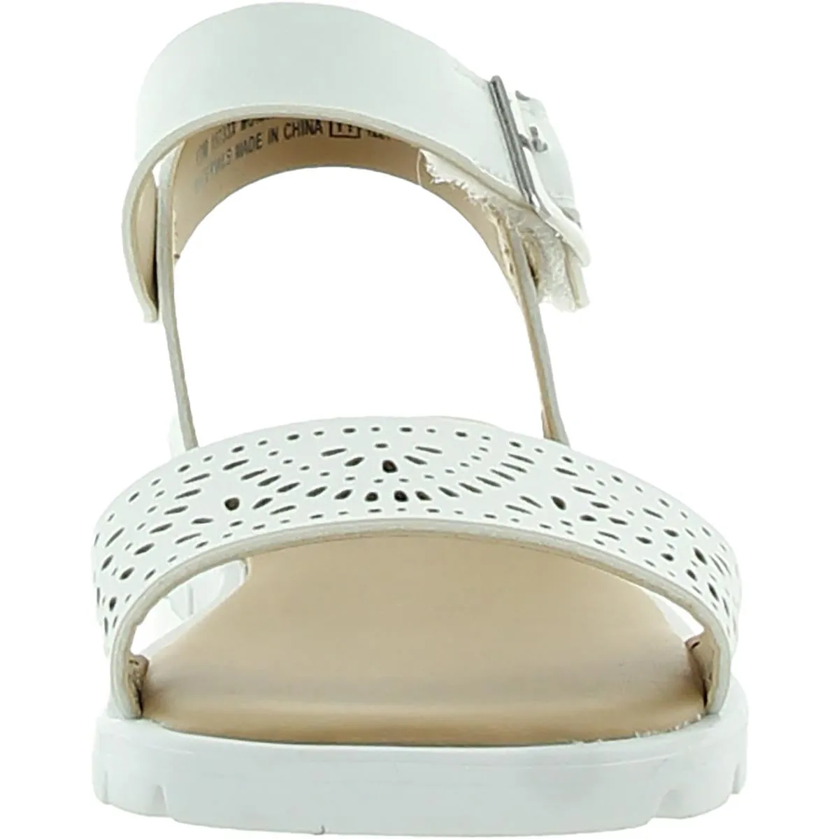 MONACO Girls Open Toe Flat Ankle Strap