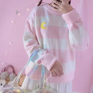 Moon Child Pastel Knit Sweater