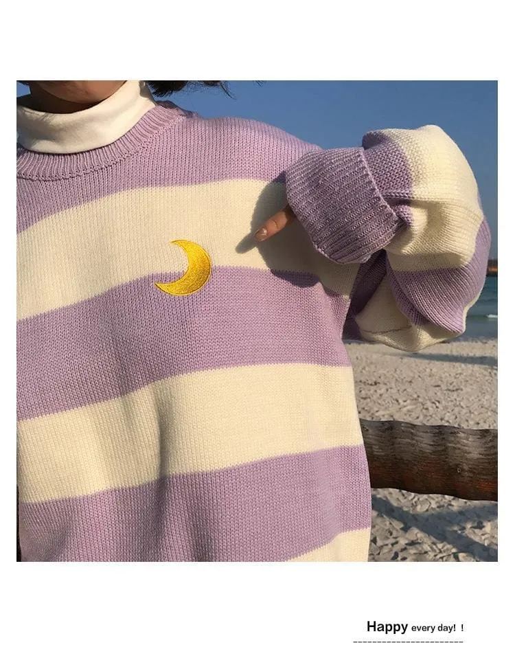 Moon Child Pastel Knit Sweater