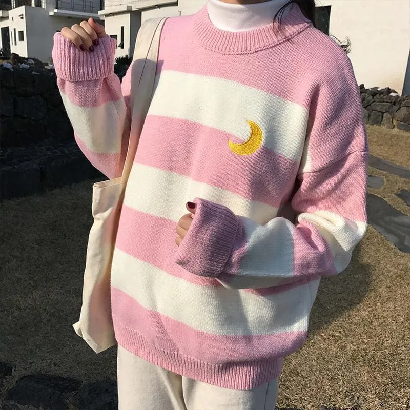 Moon Child Pastel Knit Sweater
