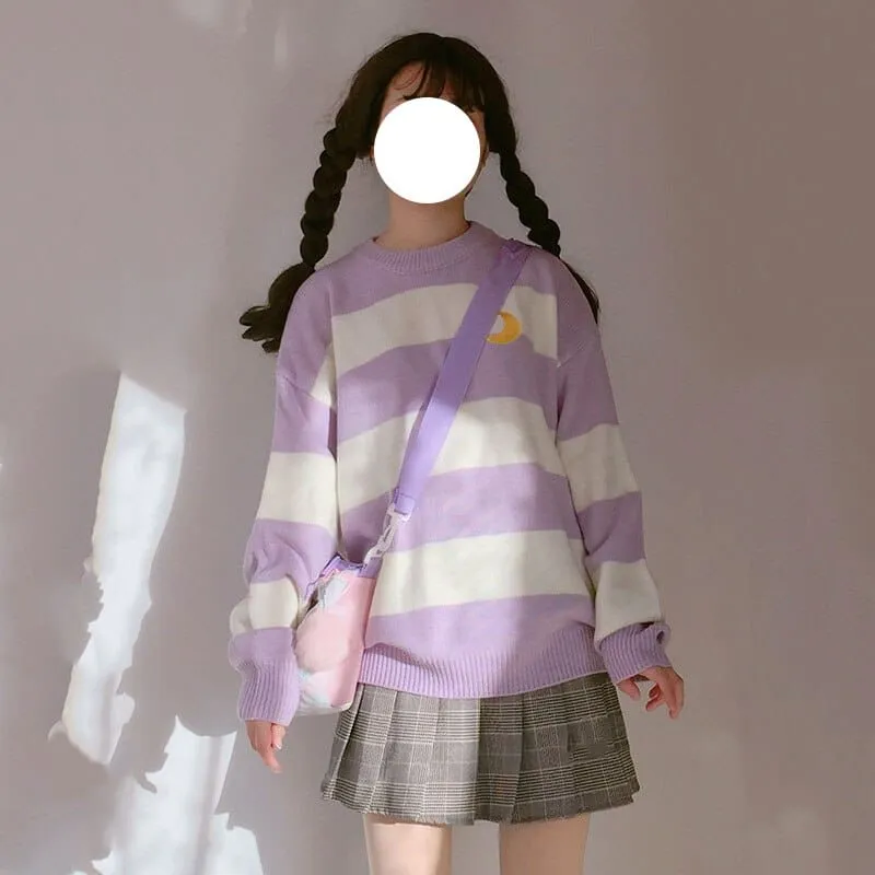 Moon Child Pastel Knit Sweater
