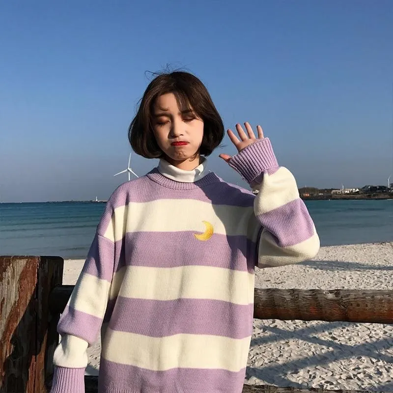 Moon Child Pastel Knit Sweater