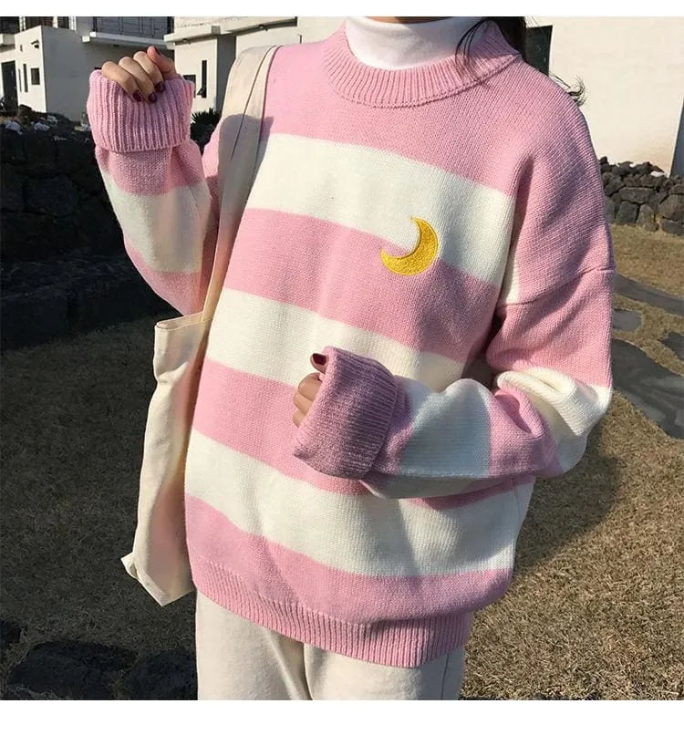 Moon Child Pastel Knit Sweater