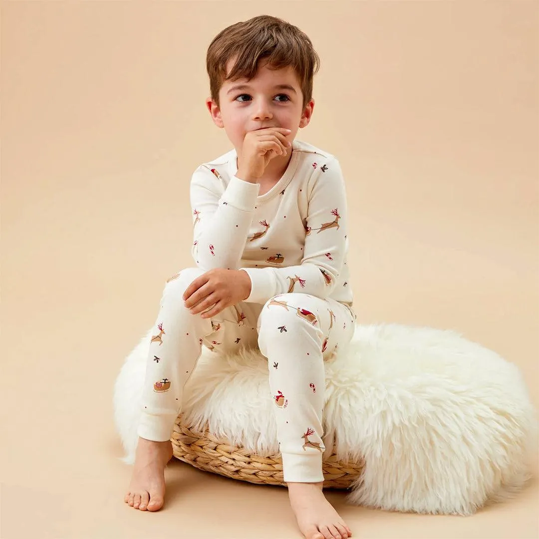 MORI Jolly Journey Pyjamas - Tofu Christmas Print