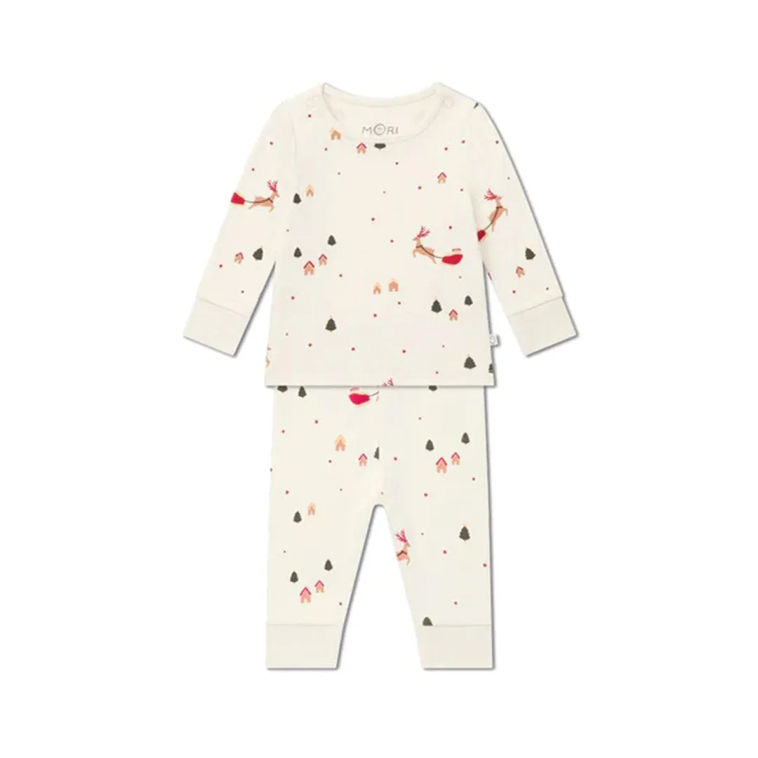 MORI Jolly Journey Pyjamas - Tofu Christmas Print