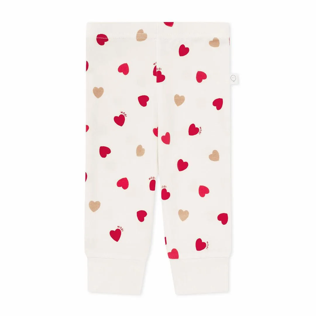 MORI Loveheart Pyjamas - Hearts & Cream