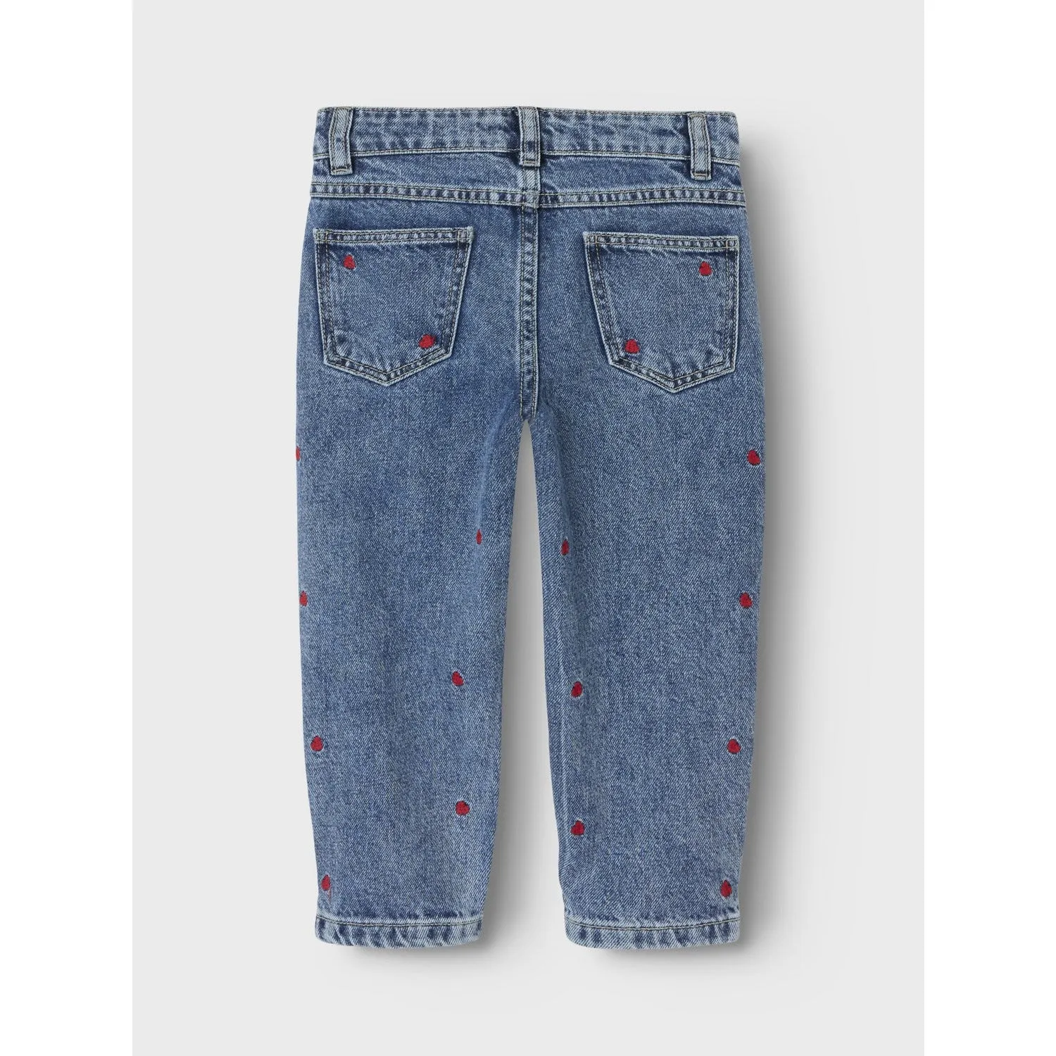 Name It Medium Blue Denim Heart Bella Mom Embroidery Jeans