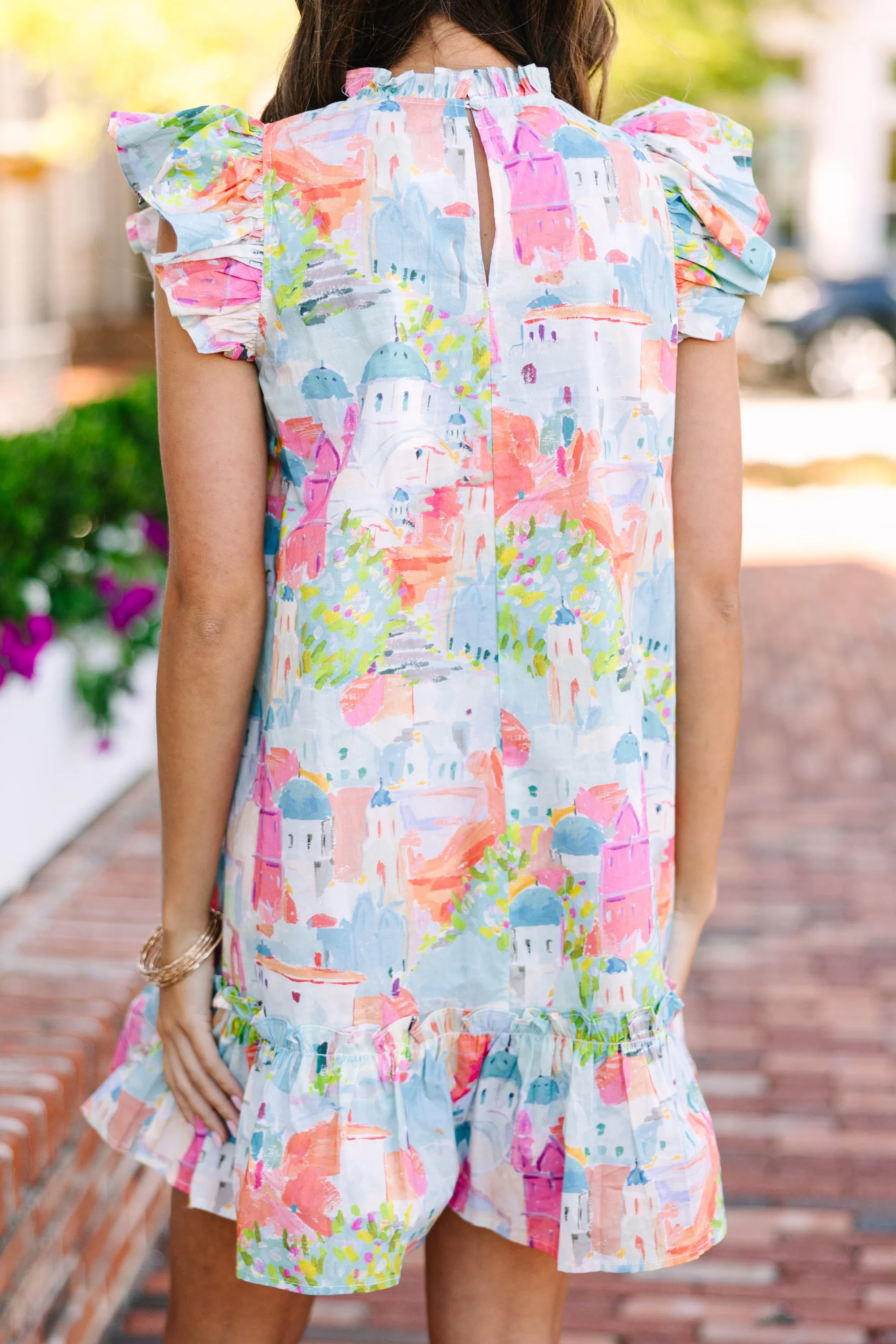 New To Town Ivory White Abstract Dress