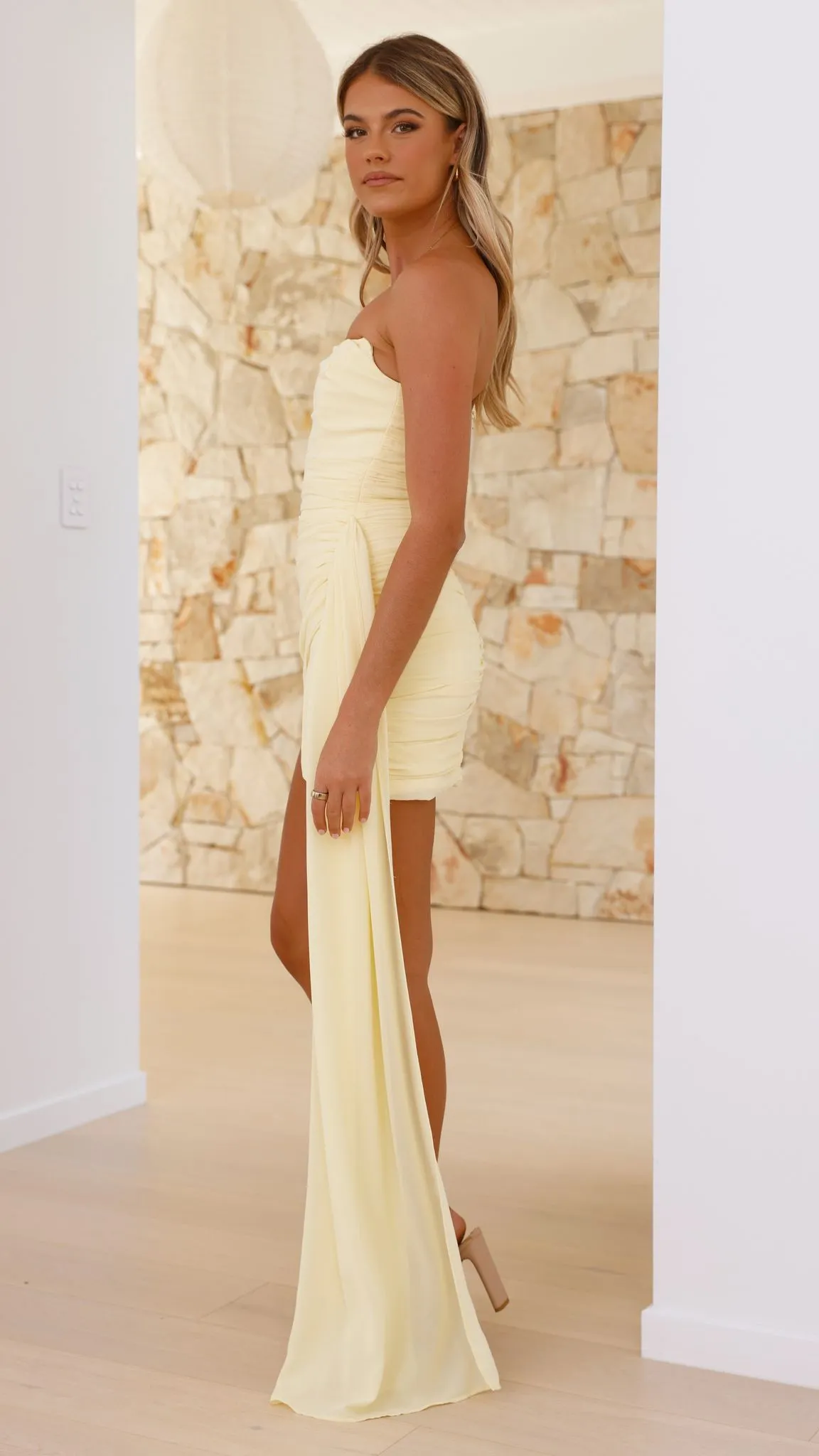 Night Lover Mini Dress - Lemon Billy J