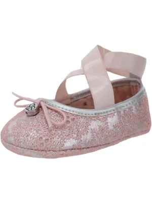 Oona Girls Metallic Ankle Strap Ballet Flats