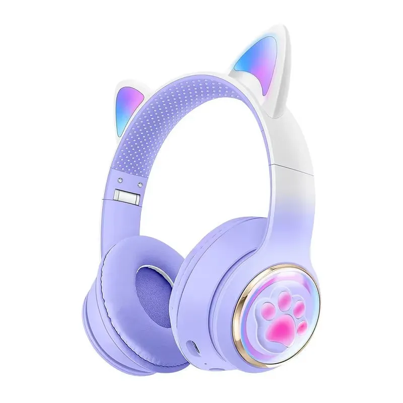 Paw Print Cat Ear Gaming Headphones