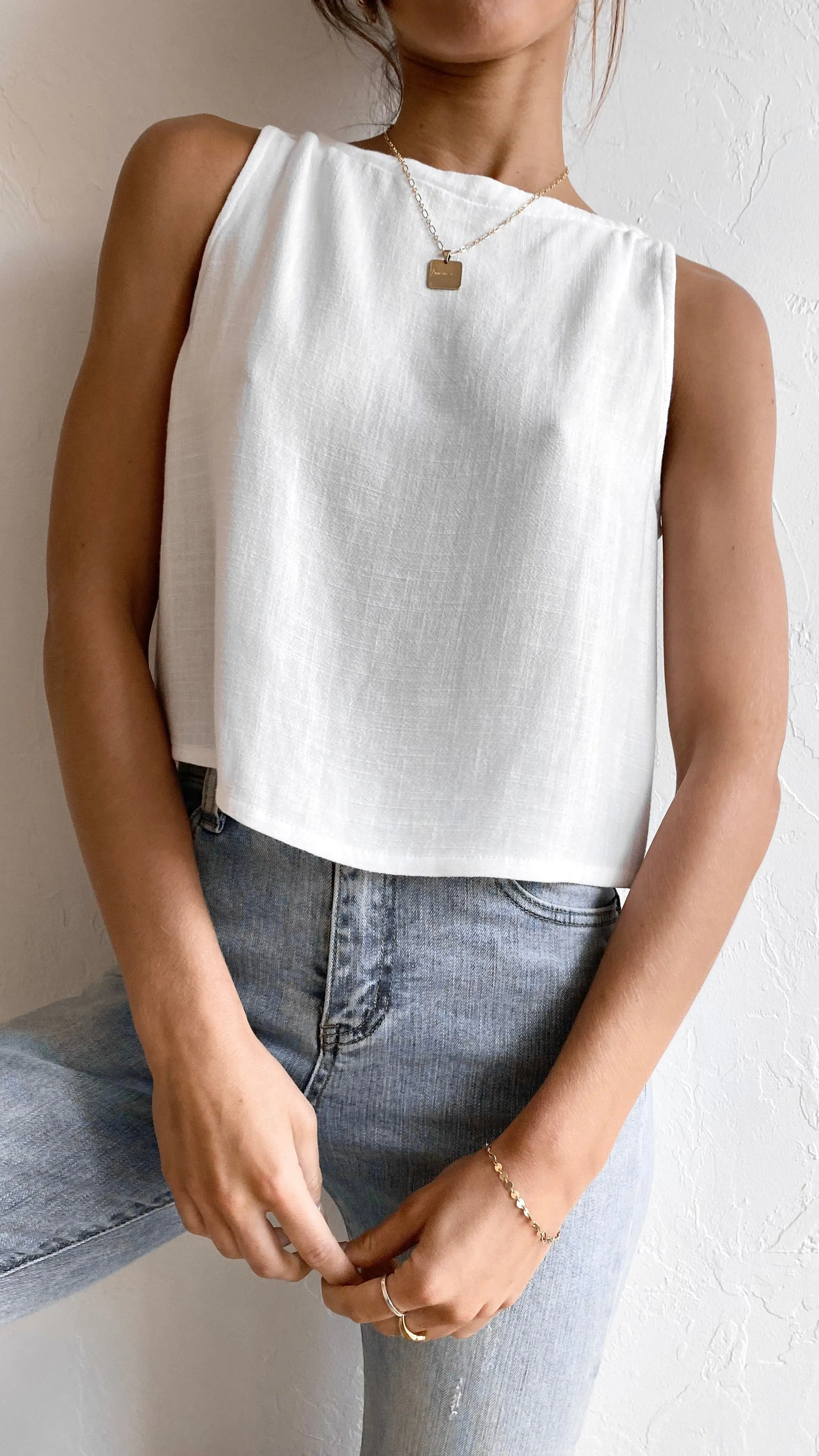 Persephone Crop Top - White Billy J