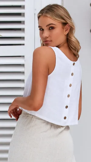 Persephone Crop Top - White Billy J