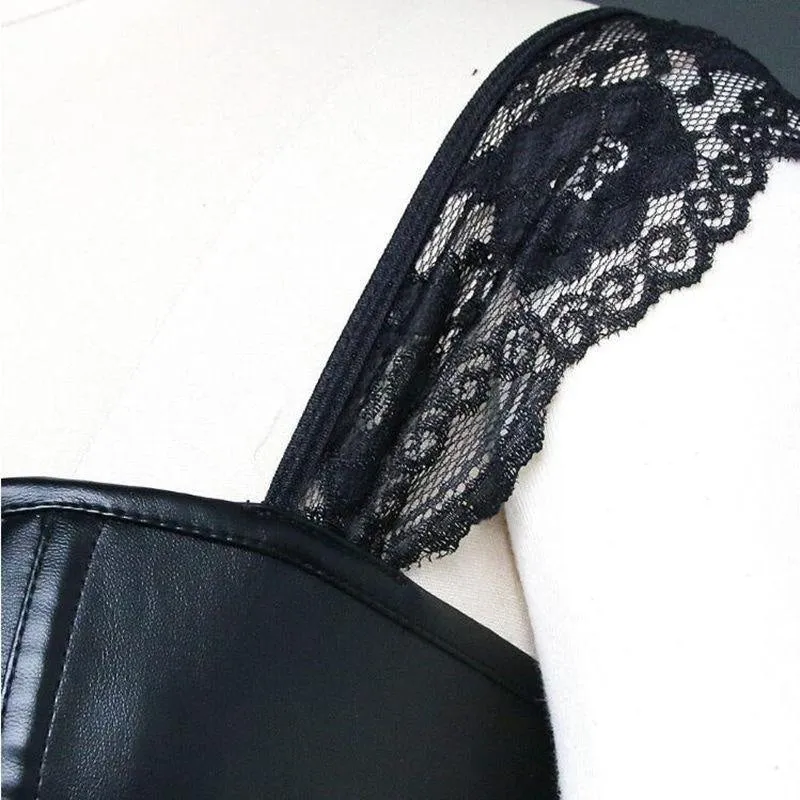 Pleather & Lace Corset Dress (Up to 6XL)