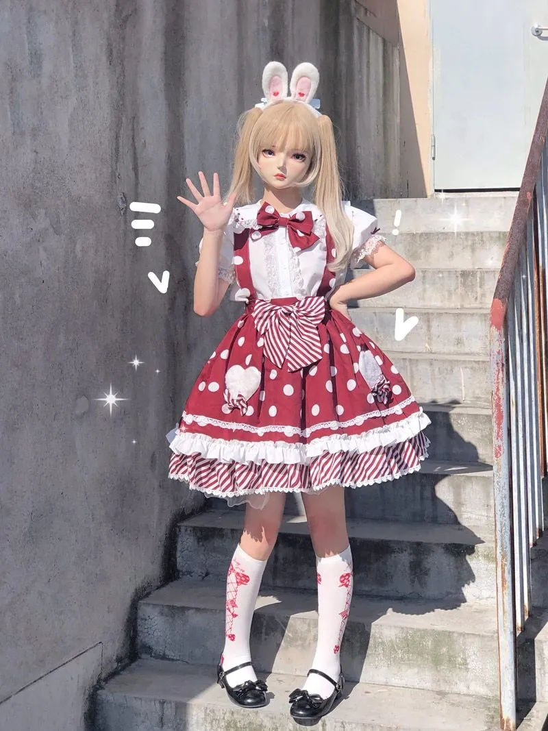 Polkadot Princess Suspender Skirt