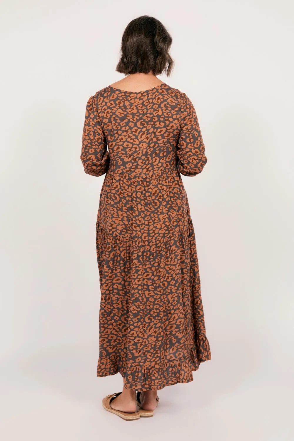 Sabre 3/4 Sleeve Dress in Cheetah Adrift
