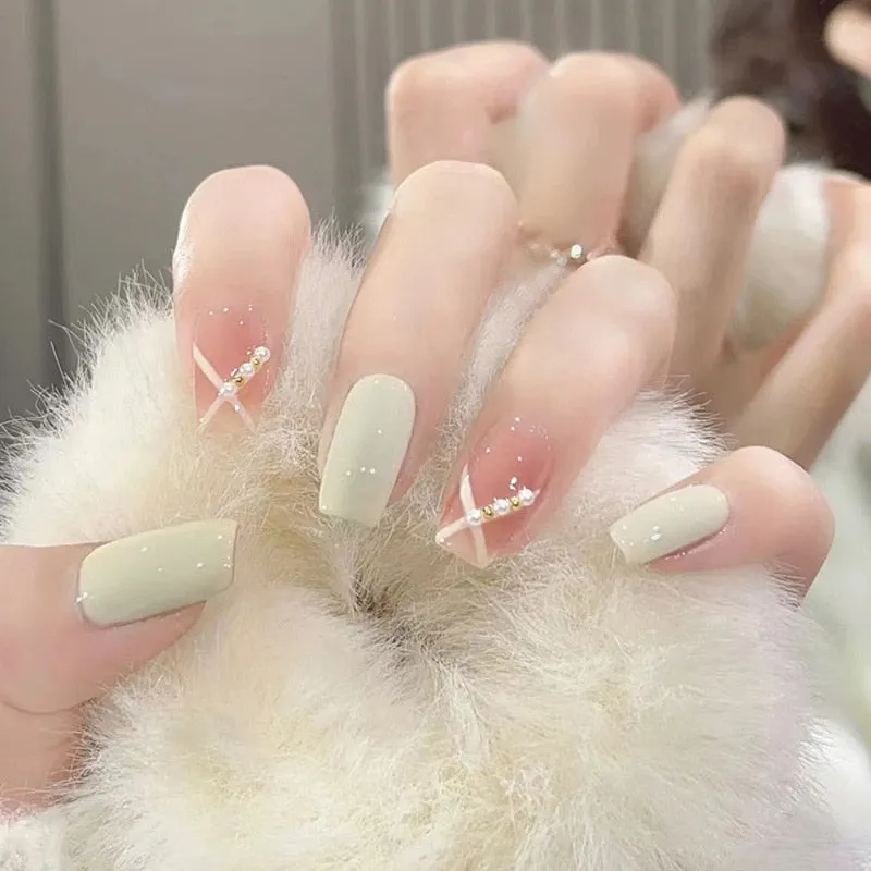 Short Angelic Press On Nails