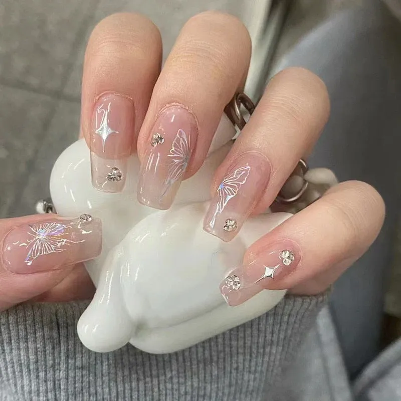 Short Angelic Press On Nails
