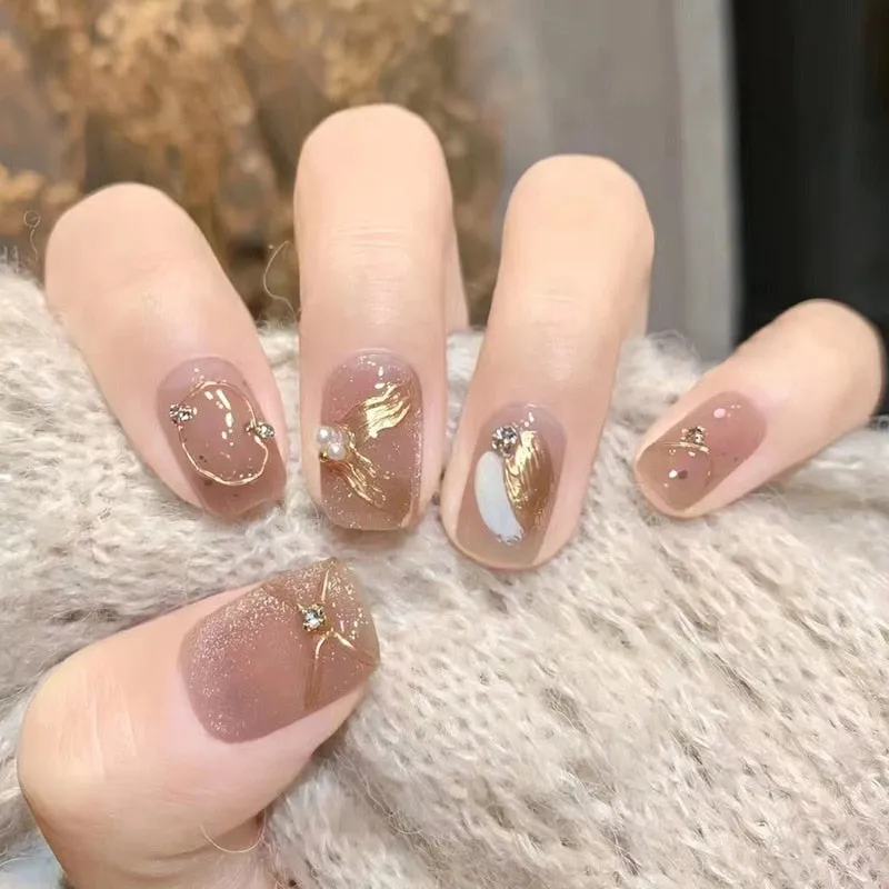 Short Angelic Press On Nails