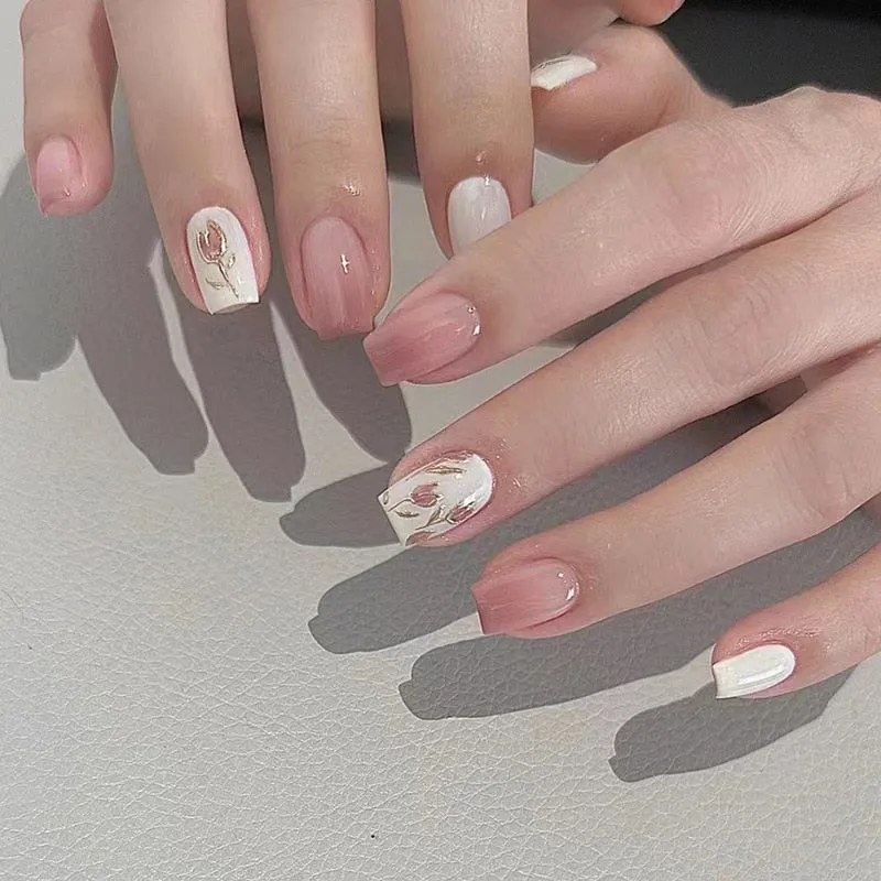 Short Angelic Press On Nails