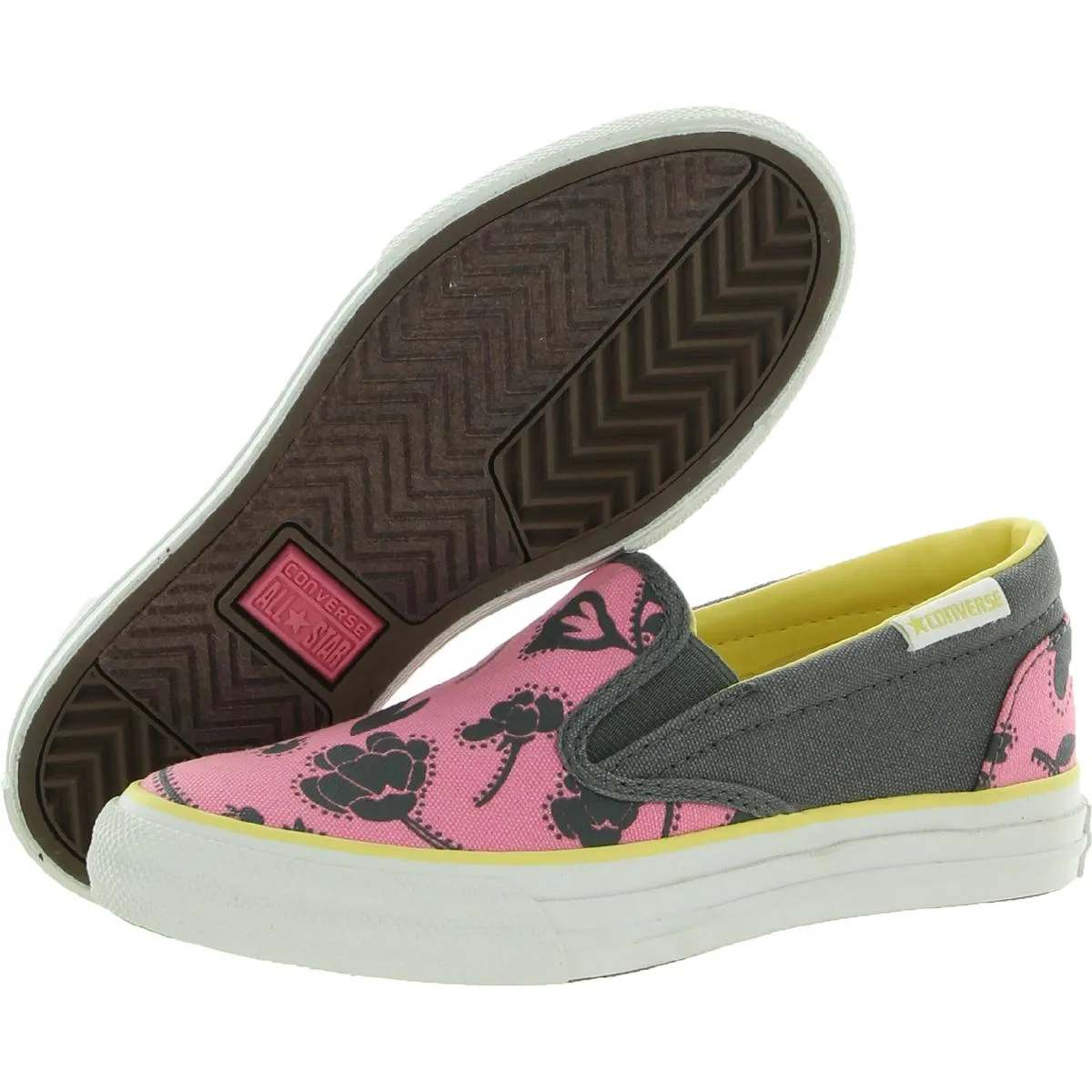 Skidgrip EV Skull Girls Canvas Slip On Casual and Fashion Sneakers