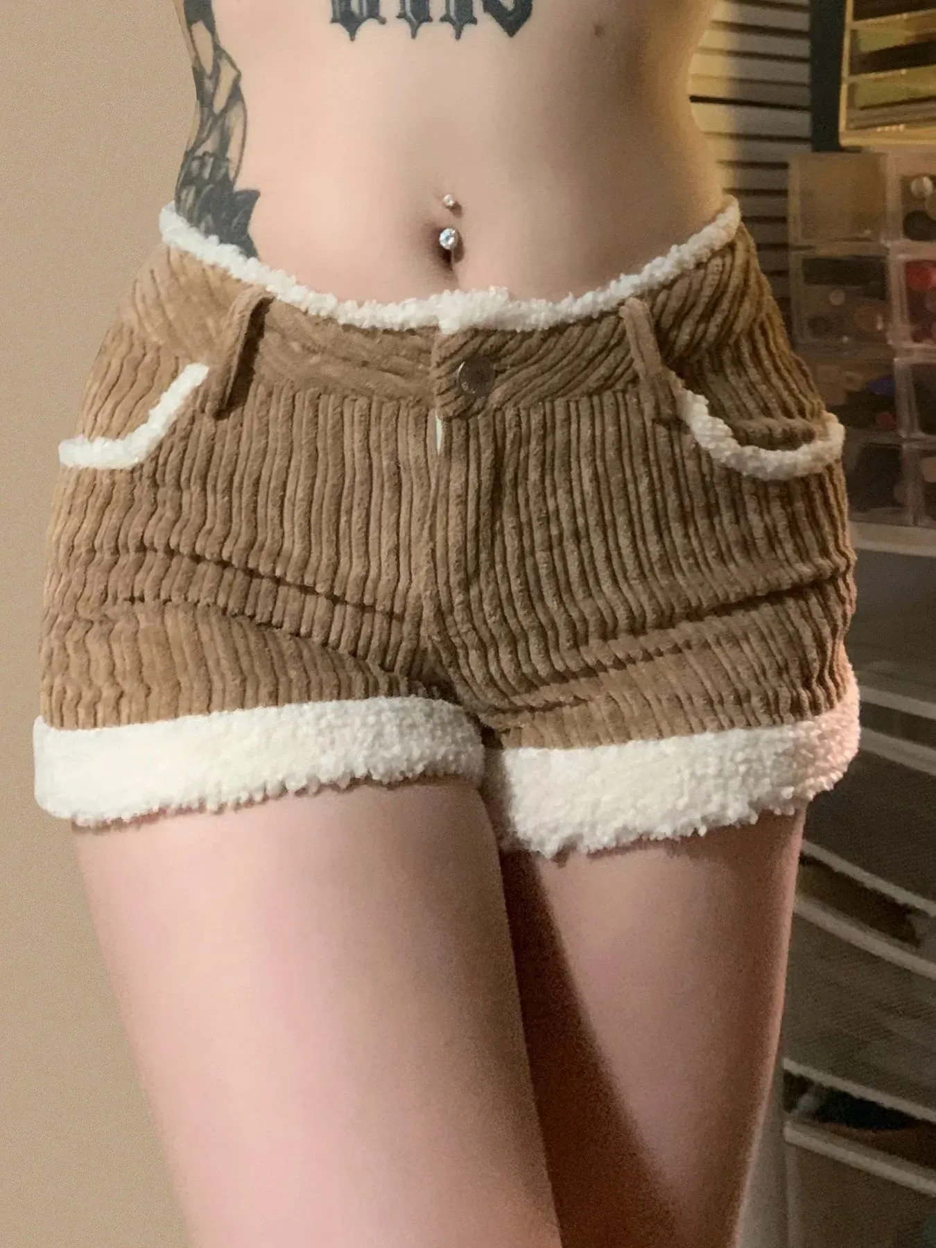 Soft Brown Corduroy Shorts