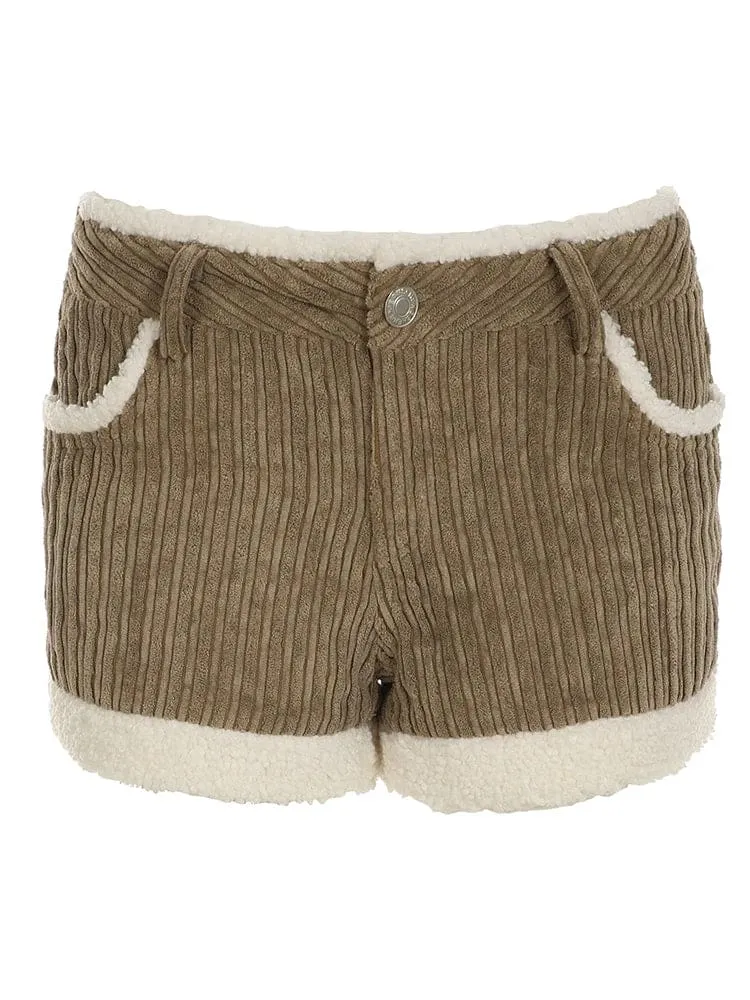Soft Brown Corduroy Shorts