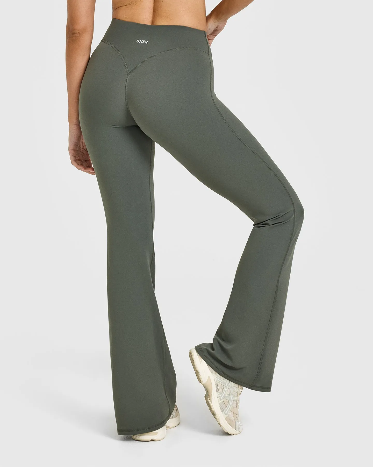 SoftMotion Flared Bottoms | Dark Khaki