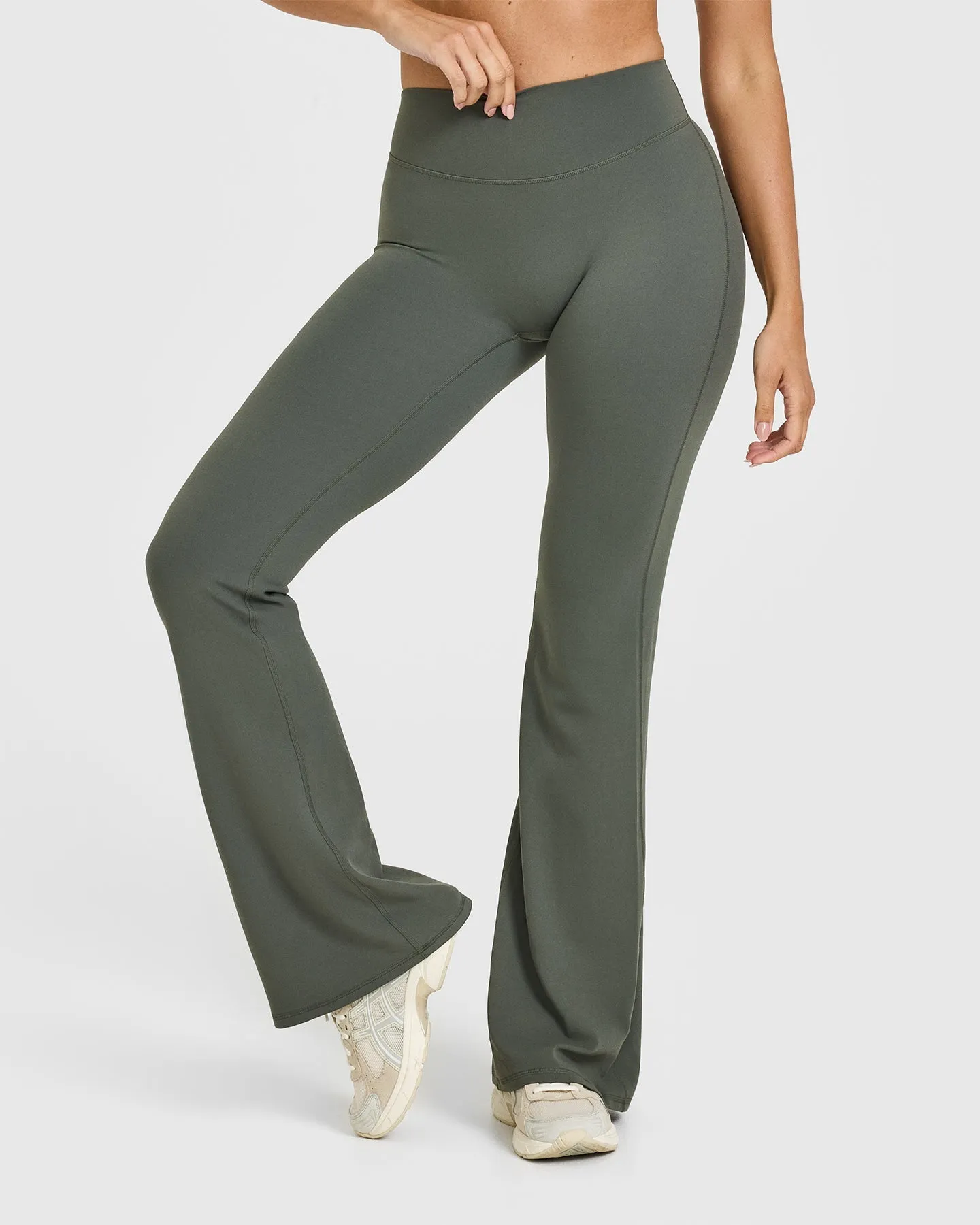 SoftMotion Flared Bottoms | Dark Khaki