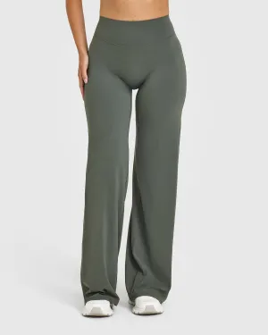 SoftMotion Straight Leg Bottoms | Dark Khaki