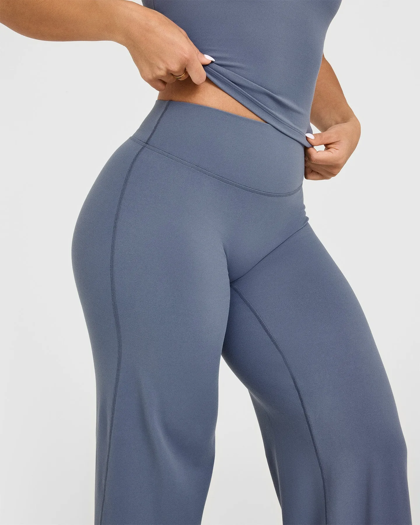 SoftMotion Straight Leg Bottoms | Granite Blue