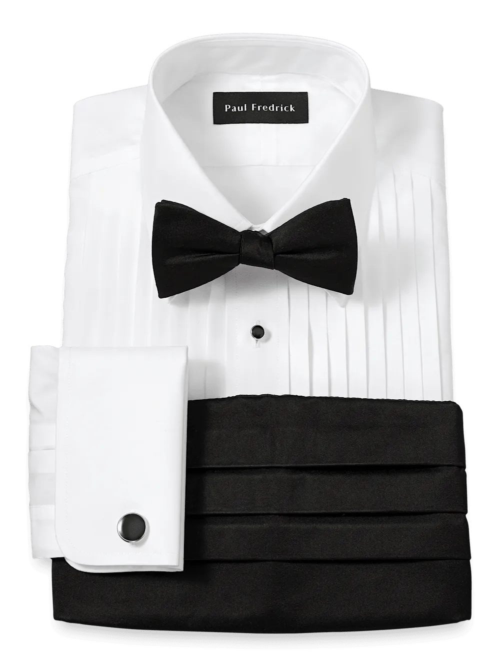 Solid Woven Silk Cummerbund - Black